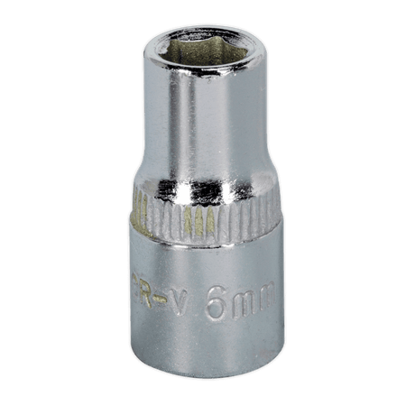 Sealey WallDrive Socket 6mm 1/4"Sq Drive Fully Polished Model No-SP1406