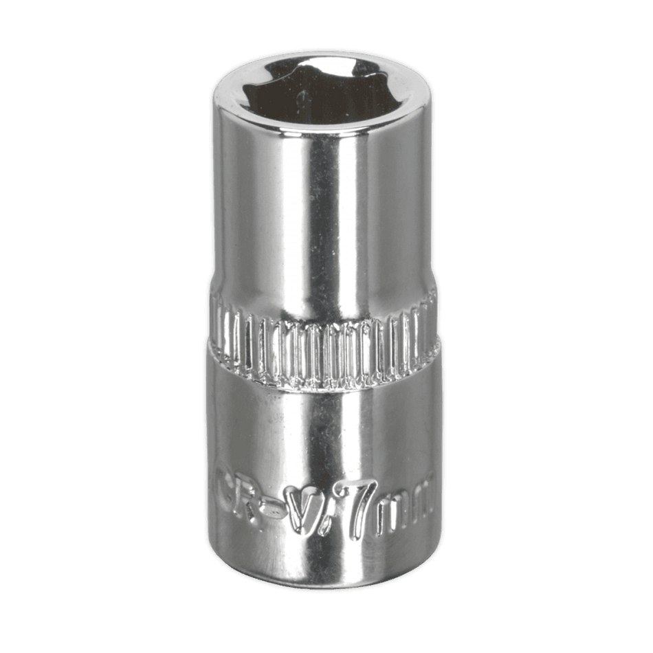 Sealey WallDrive, Socket 7mm 1/4"Sq Drive Fully Polished Model No- 14769