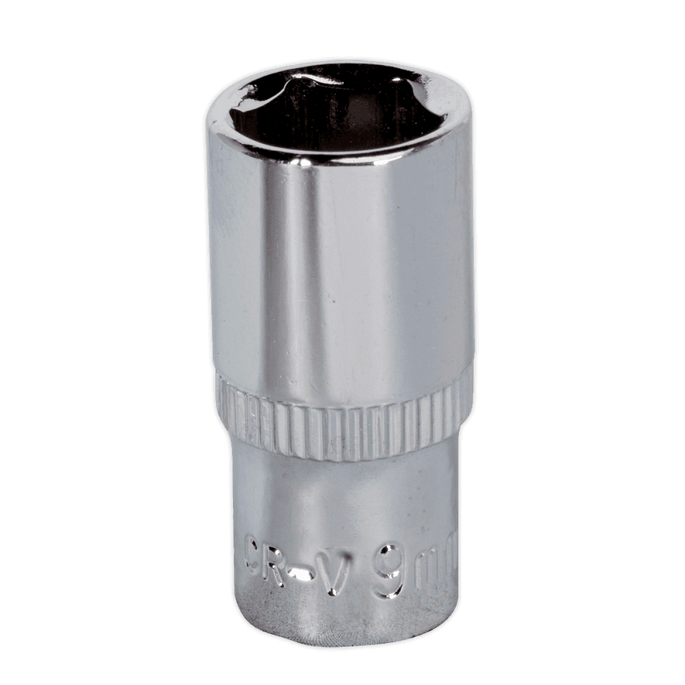 Sealey WallDrive Socket 9mm 1/4"Sq Drive Fully Polished Model No-SP1409