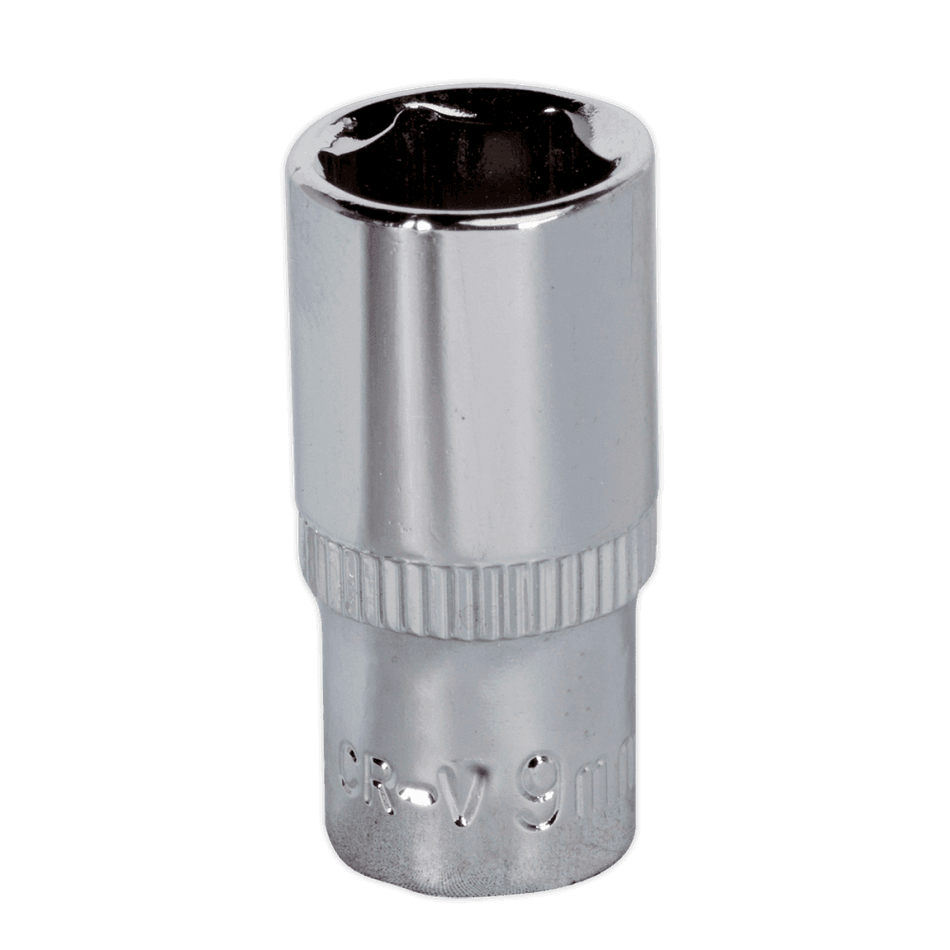 Sealey WallDrive Socket 9mm 1/4"Sq Drive Fully Polished Model No-SP1409