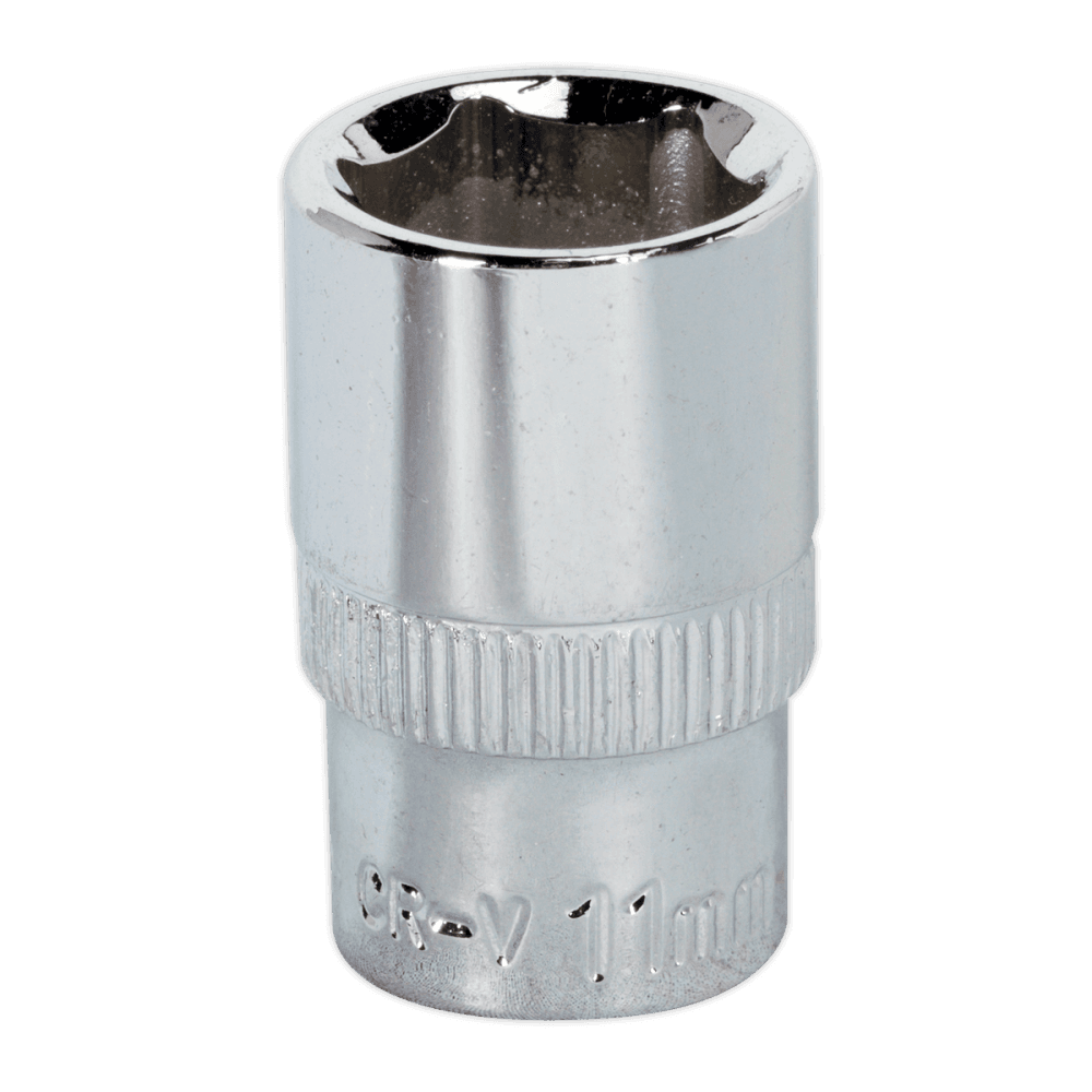 Sealey WallDrive Socket 11mm 1/4"Sq Drive Fully Polished Model No-SP1411