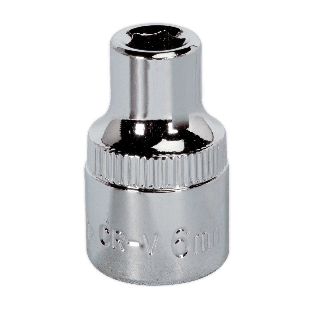 Sealey WallDrive Socket 6mm 3/8"Sq Drive Fully Polished Model No-SP3806