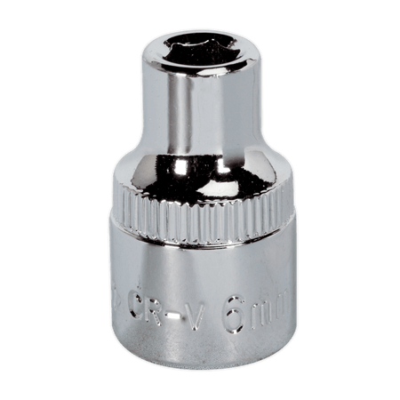 Sealey WallDrive Socket 6mm 3/8"Sq Drive Fully Polished Model No-SP3806