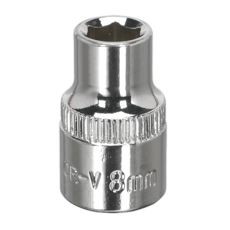 Sealey WallDrive Socket 8mm 3/8"Sq Drive Fully Polished Model No-SP3808