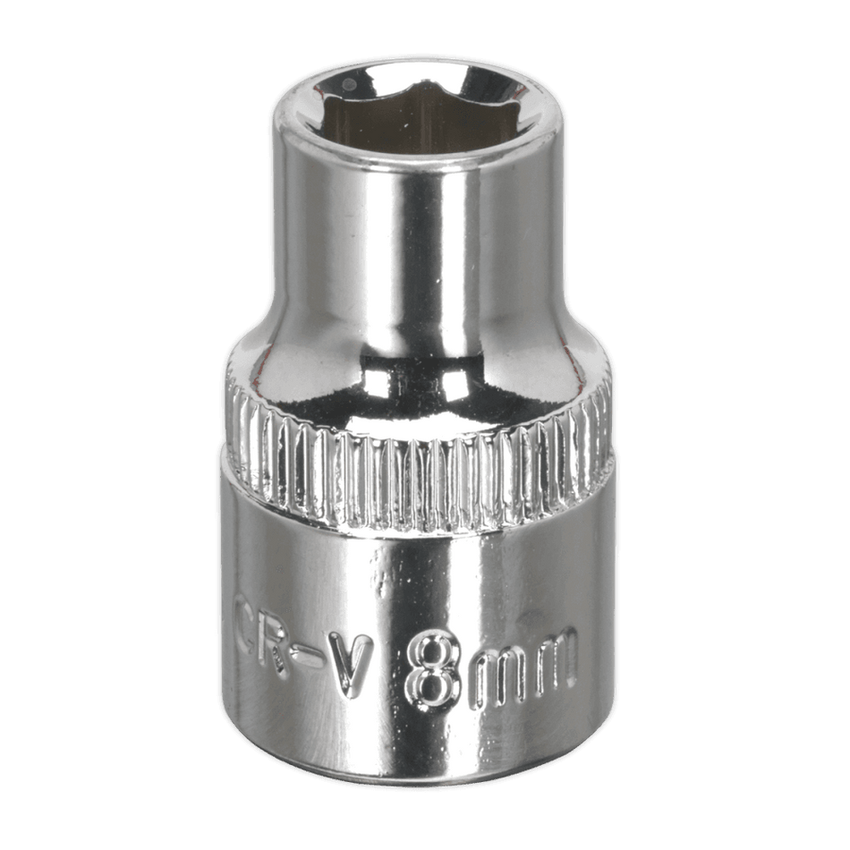 Sealey WallDrive Socket 8mm 3/8"Sq Drive Fully Polished Model No-SP3808