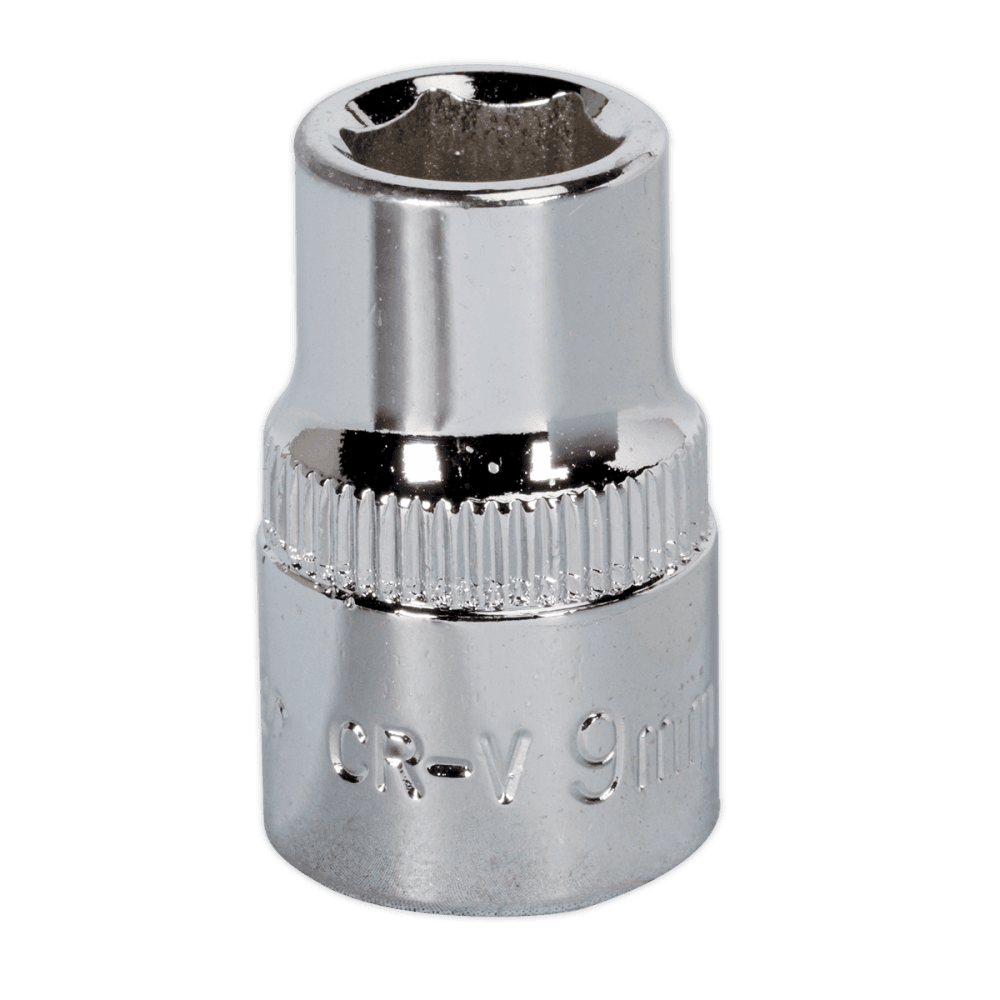 Sealey WallDrive Socket 9mm 3/8"Sq Drive Fully Polished Model No-SP3809