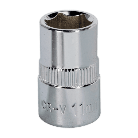Sealey WallDrive Socket 11mm 3/8"Sq Drive Fully Polished Model No-SP3811