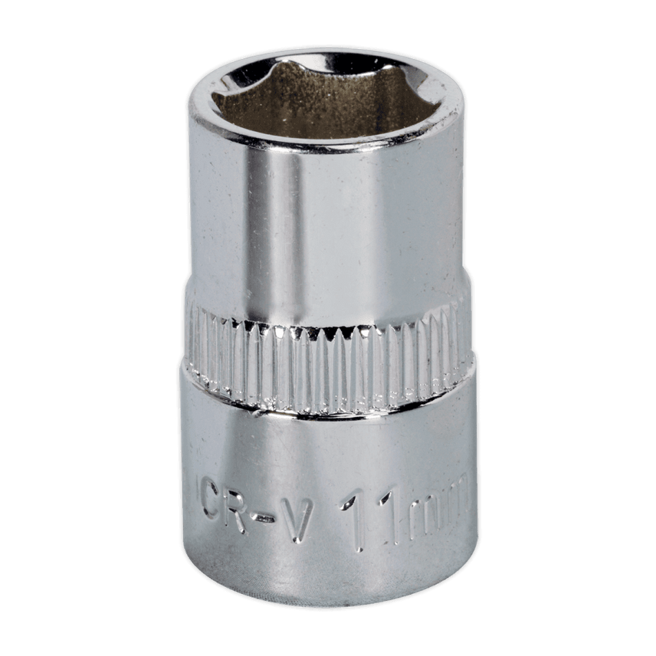 Sealey WallDrive Socket 11mm 3/8"Sq Drive Fully Polished Model No-SP3811