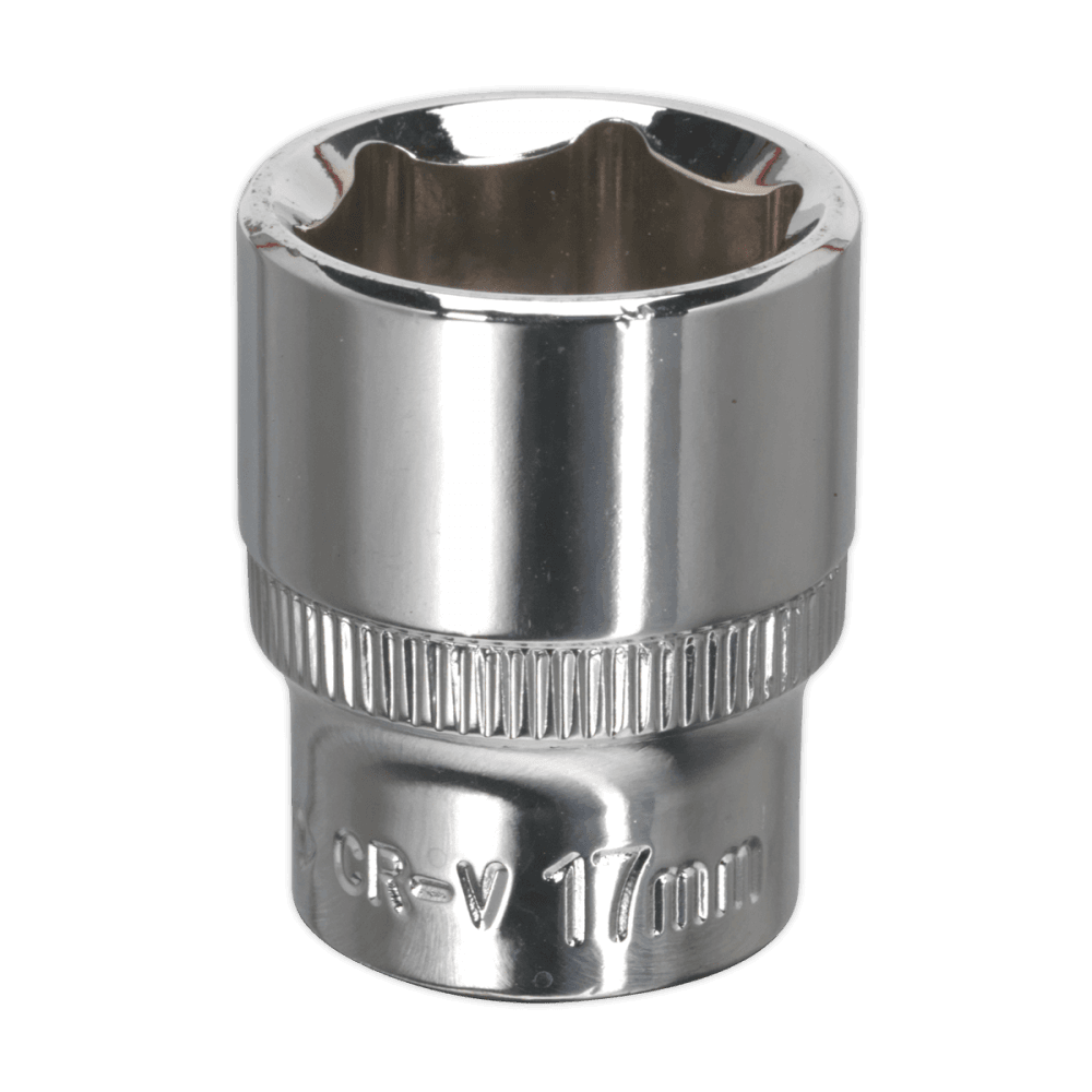 Sealey WallDrive Socket 17mm 3/8"Sq Drive Fully Polished Model No-SP3817