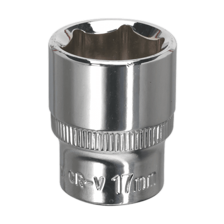 Sealey WallDrive Socket 17mm 3/8"Sq Drive Fully Polished Model No-SP3817