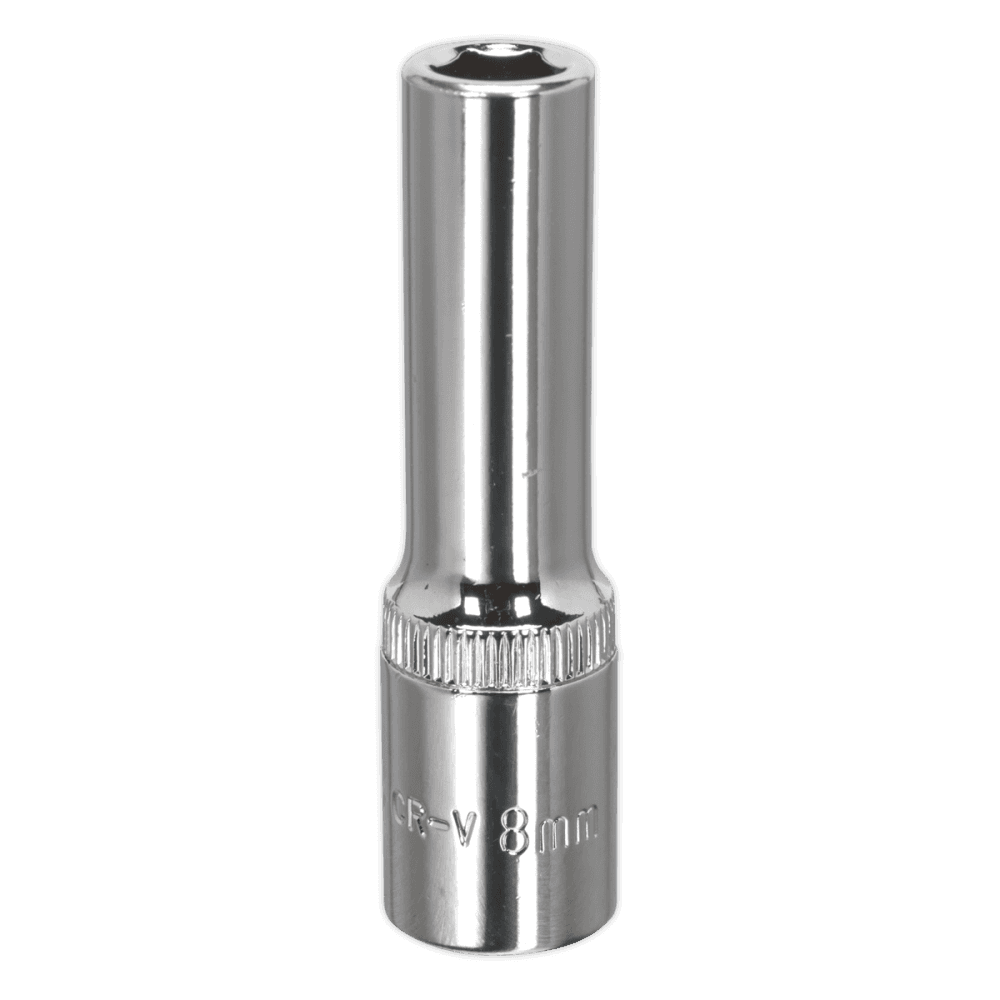 Sealey WallDrive Socket 8mm Deep 3/8"Sq Drive Fully Polished Model No-SP3808D