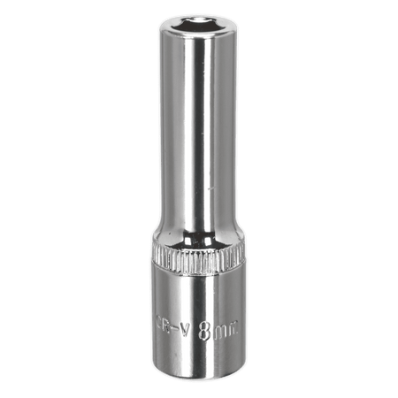 Sealey WallDrive Socket 8mm Deep 3/8"Sq Drive Fully Polished Model No-SP3808D