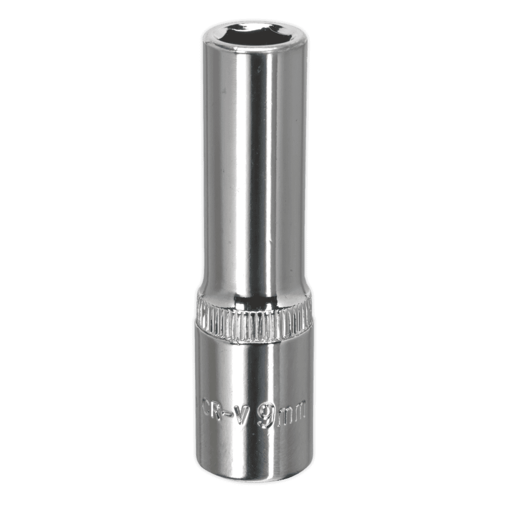 Sealey WallDrive Socket 9mm Deep 3/8"Sq Drive Fully Polished Model No-SP3809D