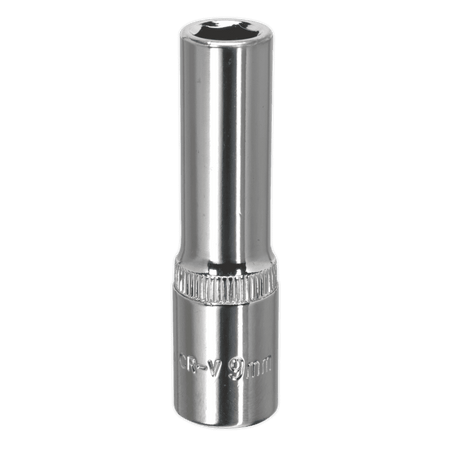 Sealey WallDrive Socket 9mm Deep 3/8"Sq Drive Fully Polished Model No-SP3809D