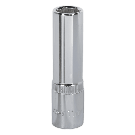 Sealey WallDrive Socket 11mm Deep 3/8"Sq Drive Fully Polished Model No-SP3811D