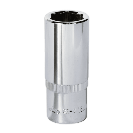 Sealey WallDrive Socket 18mm Deep 3/8"Sq Drive Fully Polished Model No-SP3818D