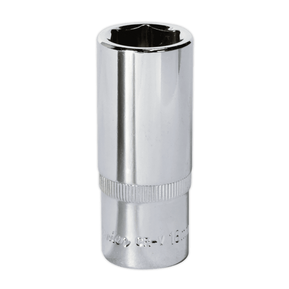Sealey WallDrive Socket 18mm Deep 3/8"Sq Drive Fully Polished Model No-SP3818D