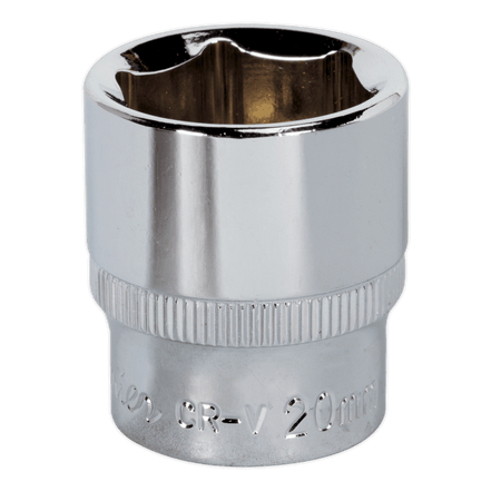 Sealey WallDrive Socket 20mm 3/8"Sq Drive Fully Polished Model No-SP3820