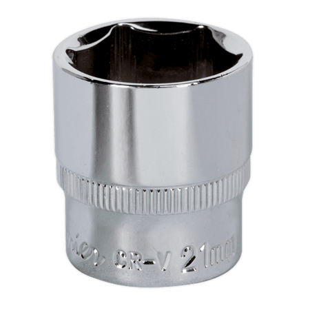 Sealey WallDrive Socket 21mm 3/8"Sq Drive Fully Polished Model No-SP3821