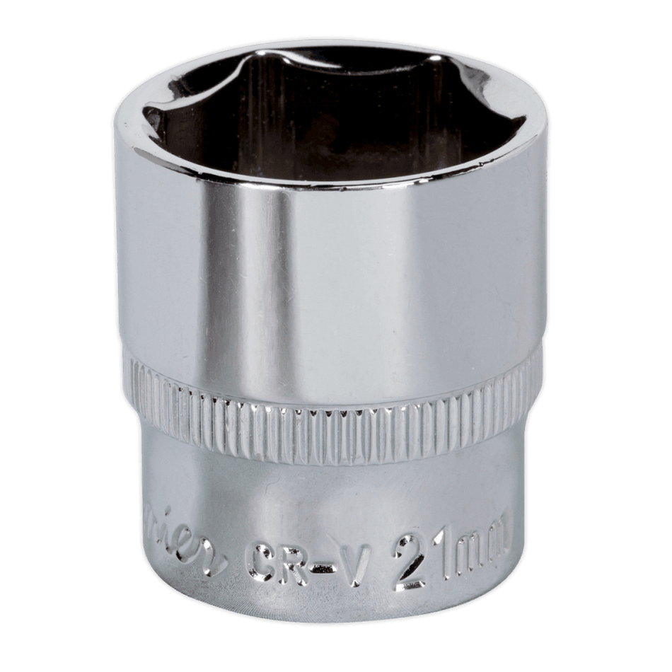 Sealey WallDrive Socket 21mm 3/8"Sq Drive Fully Polished Model No-SP3821
