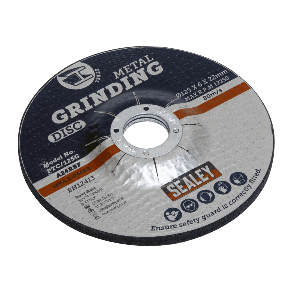 Sealey Grinding Disc 125 x 6mm 22mm Bore Model No-PTC/125G