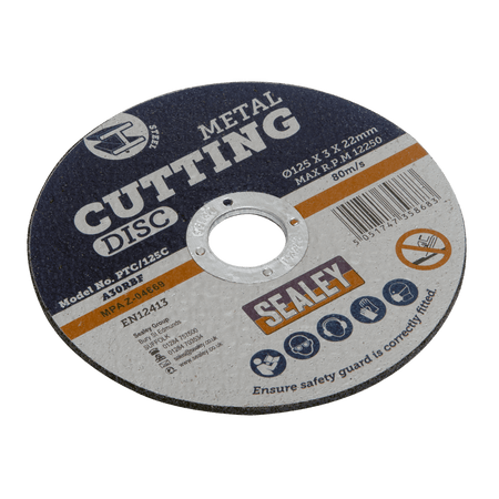 Sealey Cutting Disc 125 x 3mm 22mm Bore Model No-PTC/125C