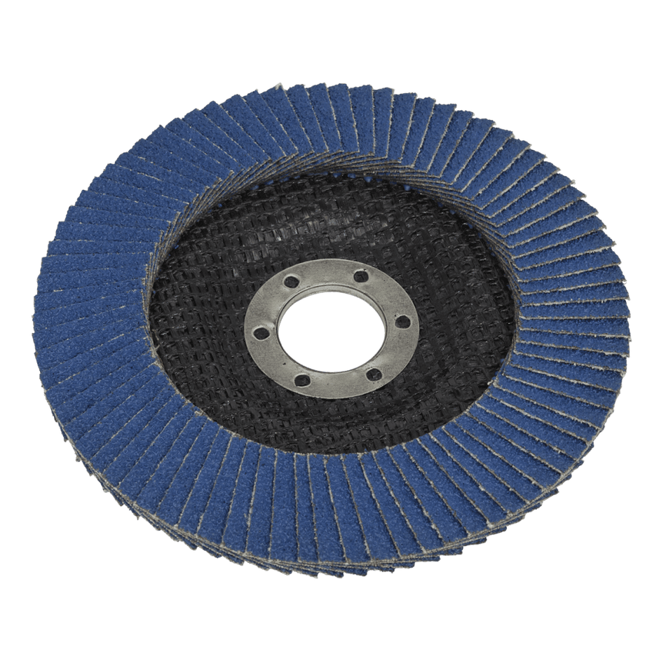 Sealey Flap Disc Zirconium 125mm 22mm Bore 60Grit Model No-FD12560