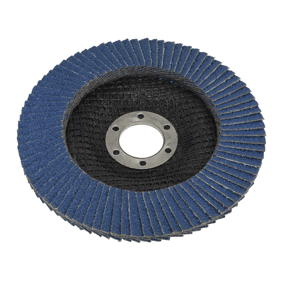 Sealey Flap Disc Zirconium 125mm 22mm Bore 40Grit Model No-FD12540