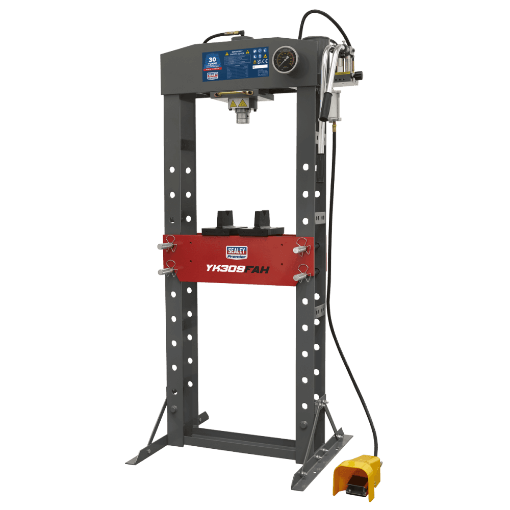 Sealey Air/Hydraulic Press 30tonne Floor Type with Foot Pedal Model No-YK309FAH