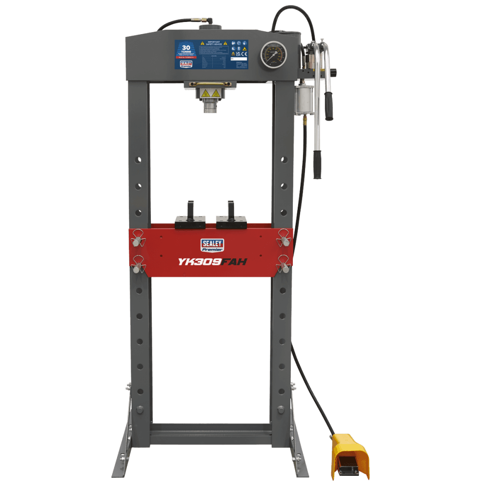 Sealey Air/Hydraulic Press 30tonne Floor Type with Foot Pedal Model No-YK309FAH