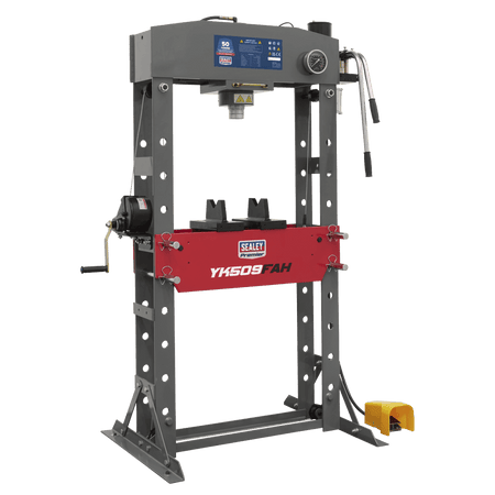 Sealey Air/Hydraulic Press 50tonne Floor Type with Foot Pedal Model No-YK509FAH