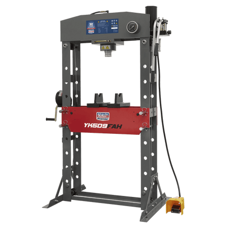 Sealey Air/Hydraulic Press 50tonne Floor Type with Foot Pedal Model No-YK509FAH