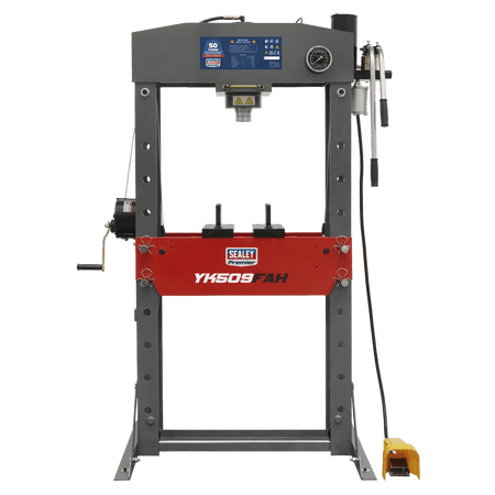 Sealey Air/Hydraulic Press 50tonne Floor Type with Foot Pedal Model No-YK509FAH