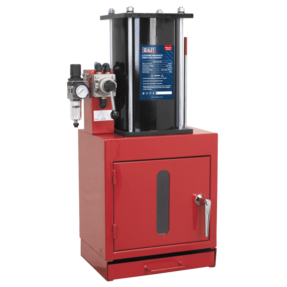 Sealey Pneumatic Paint Can Crusher 2.2tonne Model No-HCC08