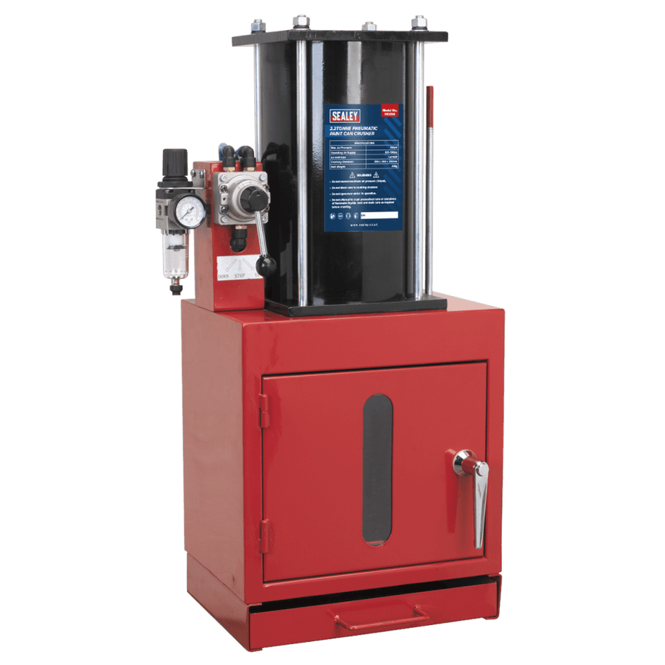 Sealey Pneumatic Paint Can Crusher 2.2tonne Model No-HCC08