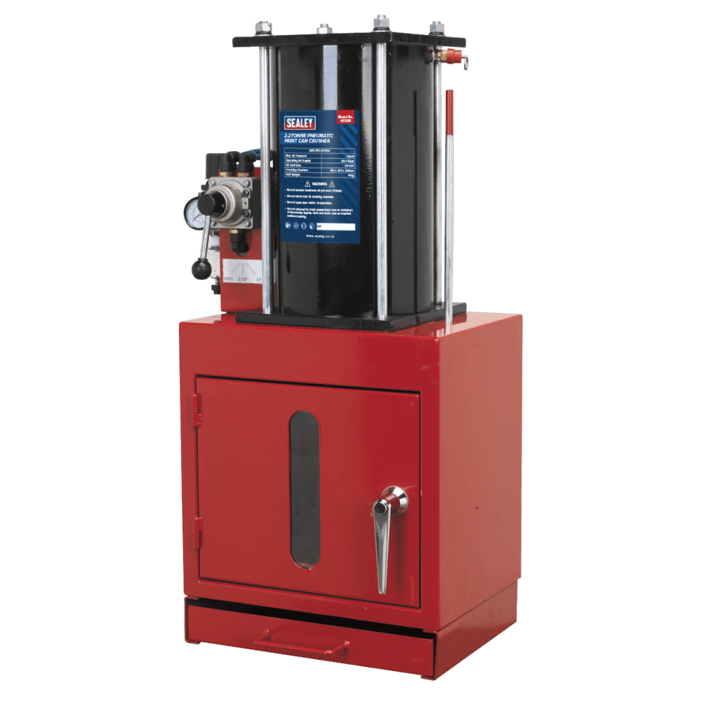 Sealey Pneumatic Paint Can Crusher 2.2tonne Model No-HCC08