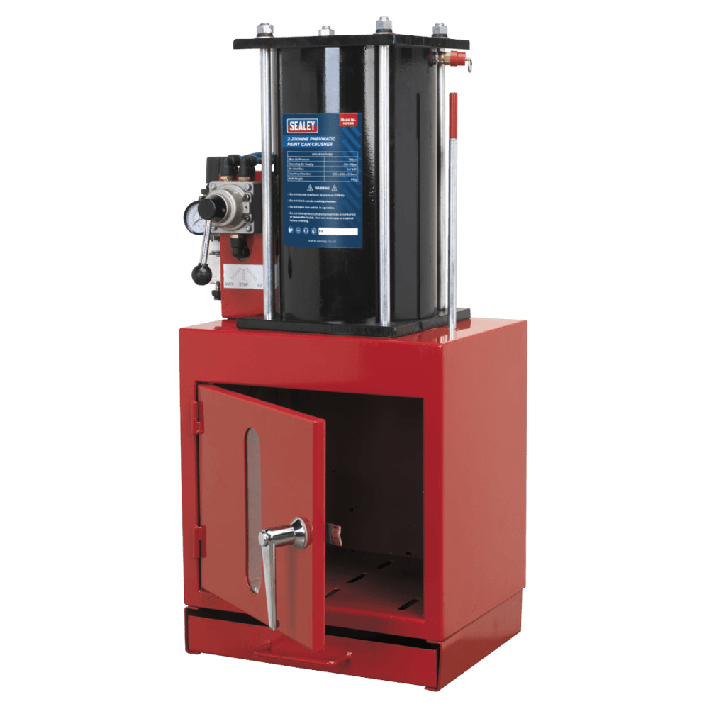 Sealey Pneumatic Paint Can Crusher 2.2tonne Model No-HCC08