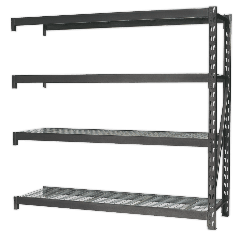 Sealey Heavy-Duty Racking Extension Pack with 4 Mesh Shelves 800kg Capacity Per Level Model No-AP6572E