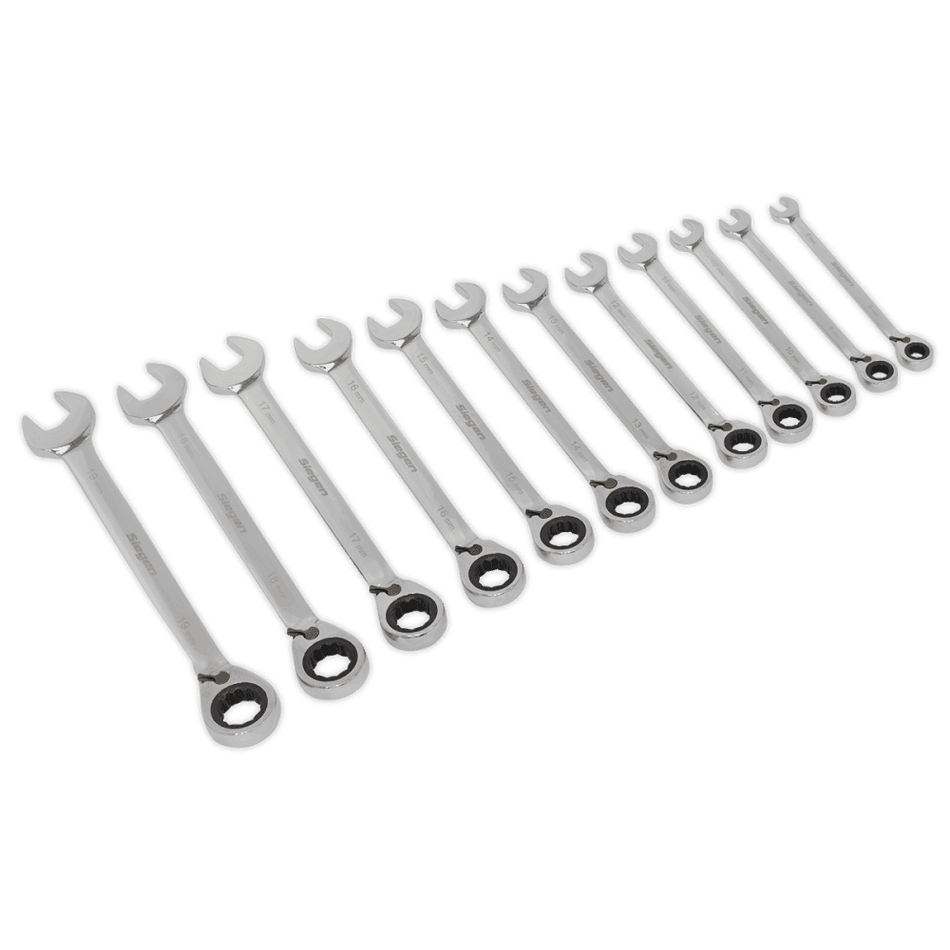 Sealey Reversible Ratchet Combination Spanner Set 12pc Metric Model No-S0840