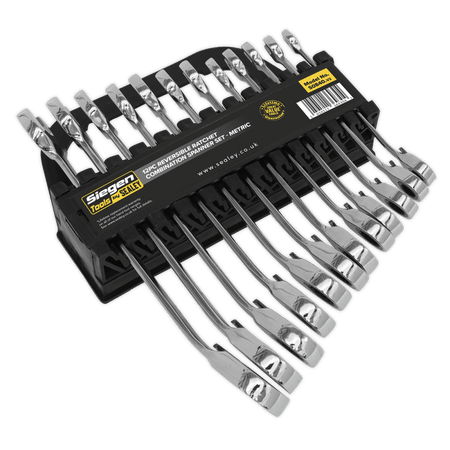 Sealey Reversible Ratchet Combination Spanner Set 12pc Metric Model No-S0840