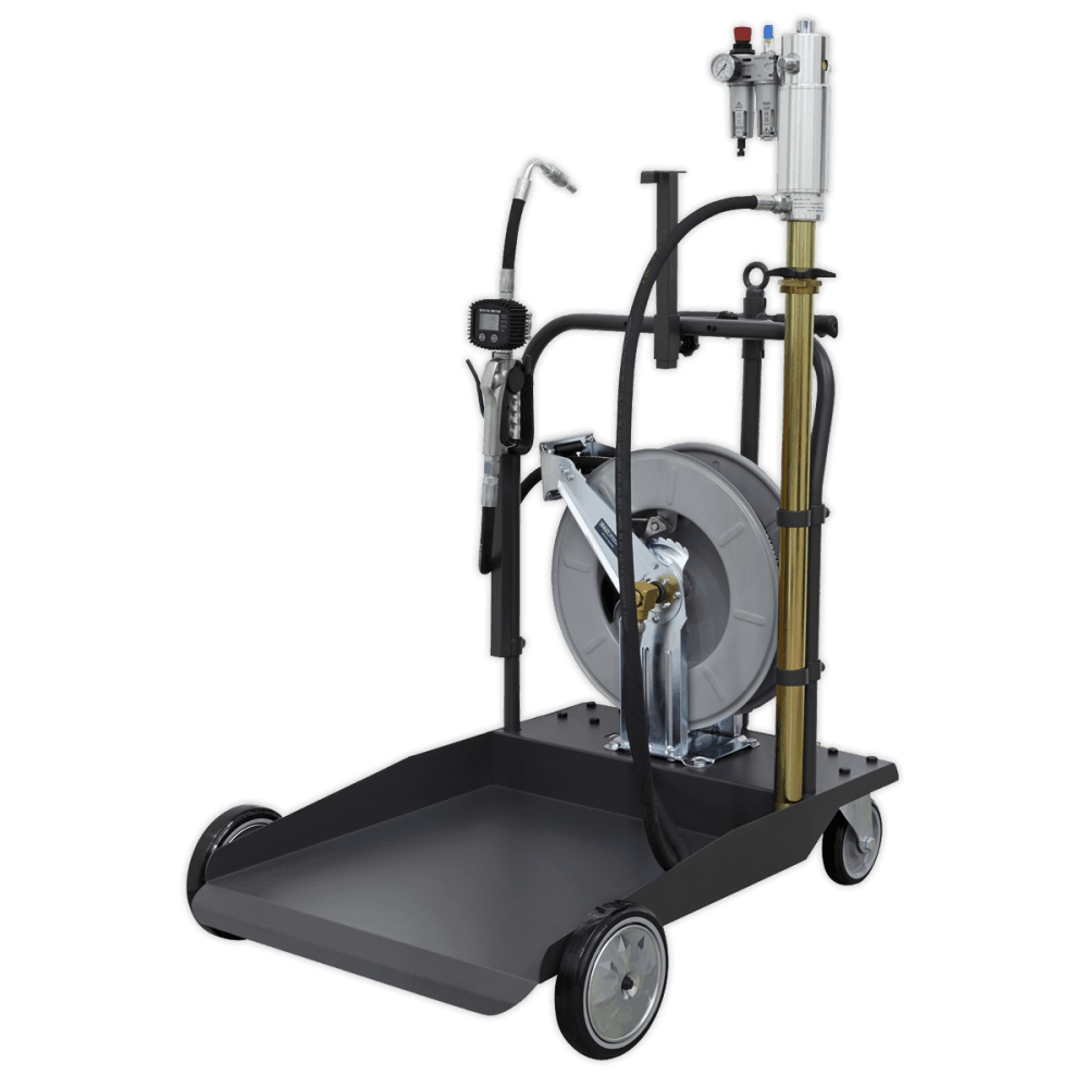 Sealey Oil Dispensing System Air Operated with 10mtr Retractable Hose Reel Model No-AK4562D
