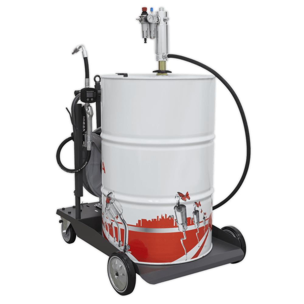 Sealey Oil Dispensing System Air Operated with 10mtr Retractable Hose Reel Model No-AK4562D