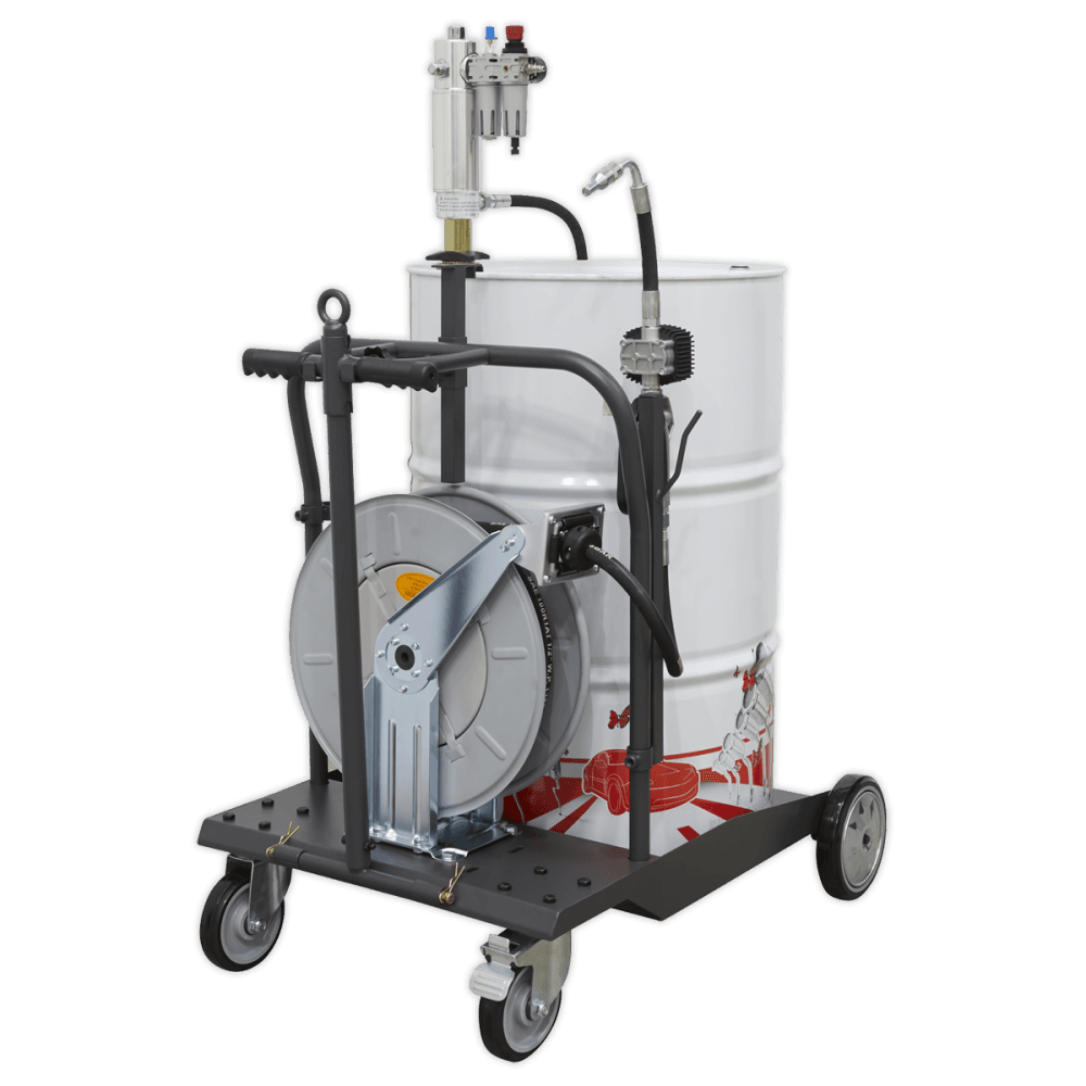 Sealey Oil Dispensing System Air Operated with 10mtr Retractable Hose Reel Model No-AK4562D