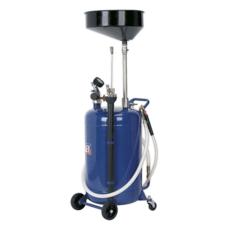 Sealey Mobile Oil Drainer with Probes 90ltr Air Discharge Model No-AK459DX