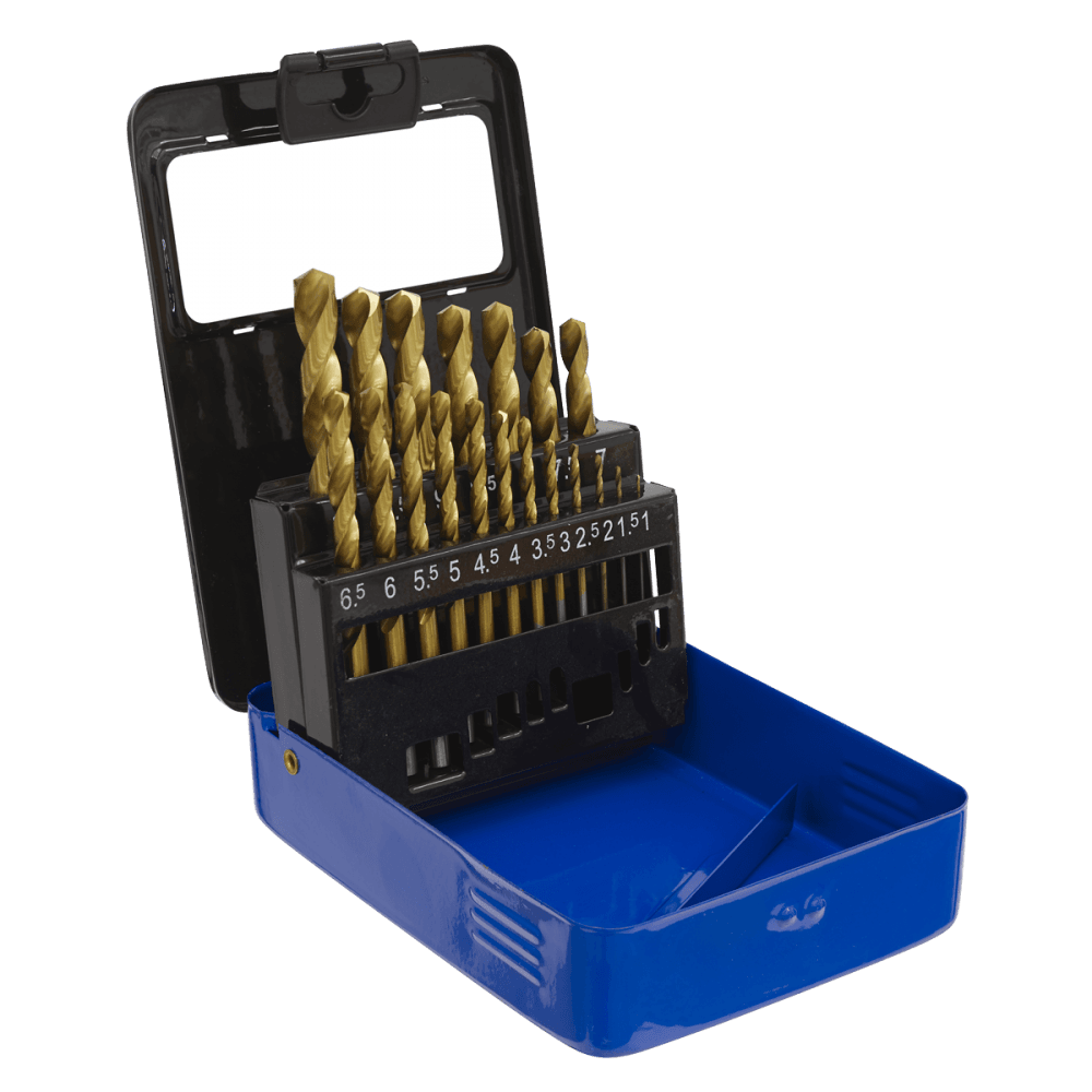 Sealey Drill Bit Set 19pc Titanium Coated Metric Model No-AK4719