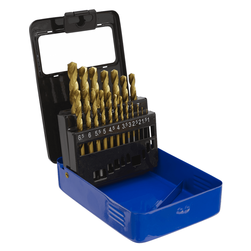 Sealey Drill Bit Set 19pc Titanium Coated Metric Model No-AK4719