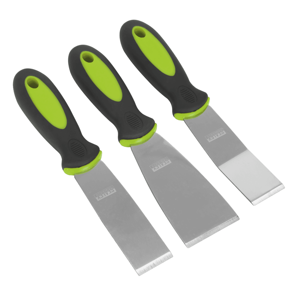 Sealey Rigid Blade Scraper Set with Hammer Cap 3pc Model No-AK523
