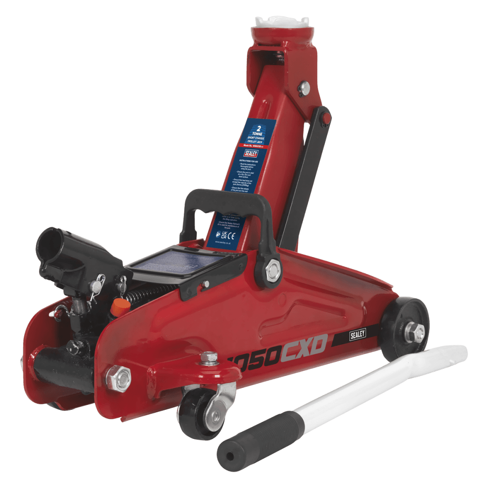 Sealey Trolley Jack 2tonne Short Chassis with Storage Case Model No-1050CXD