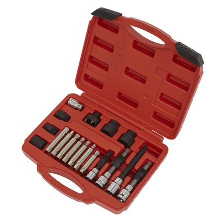 Sealey Alternator Freewheel Pulley Removal Set 18pc Model No-SX402