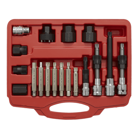 Sealey Alternator Freewheel Pulley Removal Set 18pc Model No-SX402
